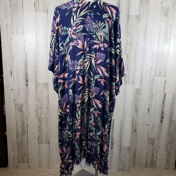 Umgee Tropical Print Kimono Sz XL/1X - Picture 6 of 9